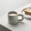 Mugs INS 300ML Ceramic Coffee Mug Creative Breakfast Oatmeal Milk Tea Water Cup With Big Handle Gift Kitchen Restaurant Drinkware Set