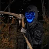 Parti Maskeleri Cadılar Bayramı LED Işık Up Maskesi El Tel Skl Korkunç FL Yüz CS Oyun Koruyucuları Masquerade Kostüm Parlayan Sahne Damla Teslimat Dh2an