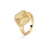 Designer Klassiker vier Blattgrasgolden Goldring Frauen 18k Roségold Lucky Gras Ring Licht Luxus Full Diamond Roségold Handschmuck Geschenk