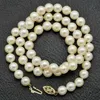 Ketten Riesige Charmante 18 "7-8mm Natürliche Südsee Echte Weiße Runde Perlenkette Damen Schmuck HalsketteKetten KettenKetten