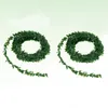 Decorative Flowers 2 Pcs Cake Decorating Vines Garland Home Decoration Fake Greenery Green Decor Artificial Vine Leaves