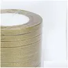 Other Festive Party Supplies Coloured Silk Ribbon Diy Decorative Gold Plated Sier Bow Braid Gift Cake Simplicity Box Packaging Sas Dh3Ec