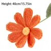 Decorative Flowers Gesang Flower Branch Hand Woven Fake Bouquet Crochet Products From Home Decoration Multi-color Optional