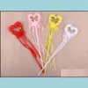 Party Decoration Masquerade Halloween Show levererar handbojor Magic Wand Love Heart Shaped Fjäril