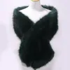 Шарфы из искусственного меха для женщин 2023 Модные роскошные пашмины длинная плюшевая зимняя многоцветная вечерняя одежда Tippet
