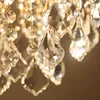 Lampadari Lampadario moderno in cristallo K9 Elegante lampada a sospensione a sospensione Piccola lampada creativa americana Soggiorno Isola della cucina