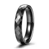 4/6mm Black Ceramic Ring For Woman Man Pink Hand Cut Top Quality Anti-scratch Trendy Women Rings Allergy Free Fashion JewelryRings ring ceramic withe black