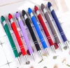 8PCSLot Promotion Ballpoint pen 2 in 1 Stylus Drawing Tablet Pens Capacitive Screen Touch Pen School Office Writing Stationery12462256