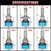 New 80000LM 200W H7 LED Canbus Car Headlights Bulbs H1 H4 HB3 9005 HB4 9006 H11 9012 LED 6000K 5570 CSP Auto Lamp for VW Ford BMW