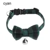 Cat Collars & Leads Collier Kittens With Bell Grid Collar Bow Kitten Puppy Cats Pet Supplies