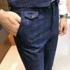 Ternos masculinos 2023 Boutique de moda masculina Boutique Lattice Business Casual Pants / Mens Formal Wedding Dress Troushers