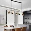 Kroonluchters led hanger lamp voor eetkamer keukentafel bar slaapkamer plafond kroonluchter zwart ontwerp modern eenvoudige stijl natuurlijk licht