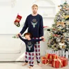Bijpassende familie-outfits Vrolijke kerstpyjamaset Nachtkleding Ouder-kind pyjama Lookkleding Jaarkostuum 2-delige pakken 231118