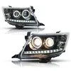 Farol led para toyota hilux 20 12-20 14 faróis de lente bifocal substituição de luzes de corrida de sinal de feixe alto