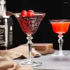 Wine Glasses Japanese Crystal Cocktail Goblet Martini Glass Lead-Free European Luxury Hand-Blown Roasted Flower Mixing Drinking