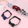 Cat Collars & Leads Collier Kittens With Bell Grid Collar Bow Kitten Puppy Cats Pet Supplies