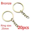 10-20 pièces 25mm 28mm 30mm anneaux porte-clés porte-clés chaîne multicolore rond bijoux à bricoler soi-même faisant des accessoires résultats bijoux de modePorte-clés accessoires de bijoux