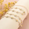 Choker Elegant Flower Daisy Clavicle Necklace For Women Statement Bridal Wedding Party Jewelry Korean Bead Pendant Birthday Gift