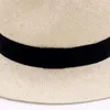 Skąpy brzeg hatów topi musim panas sisal alami Buatan tangan ubipeks untuk pria Wanita Matahari Pinggiran Lebar Jerami Fedora Asli Havana retro Pantai Jazz 230418