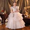 Girl Dresses Ball -pailletten Kralen Kinderen Elegant verjaardagsfeestje Pageant formele lange jurk meisjes tieners kleding