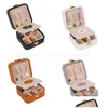 Jewelry Boxes Travel Box Pu Leather Storage Case Portable Jewellery Display Ideal Gift For Girlfriend And Wife With Mirror Drop Deli Dhevz