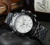 Omeg Nowe trzy szwy igły luksusowe zegarki męskie kwarc zegarek wysokiej jakości najlepsza marka projektant zegarowy skórzany pasek Mężczyznę moda akcesoria świąteczne prezenty p03