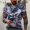 Męskie koszule Summer Męskie T -koszulka TEE PLIGALD DRINTATE VINTAGE TOPS O NEC Wakacyjny HARAJUKU Koszulka Krótkie rękodzie