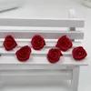 Fleurs décoratives 100 pièces à la main fleur Polyester ceinture Rose frisé vêtements de mariage vêtements petits accessoires en tissu Floral