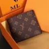 Portefeuilles ontwerpers Paris Plaid Style High-End Mens Wallet Credit Card Holder Purse Men Men Men Billfold Portemonnees met Box Vutton Crossbody Viuton Bag