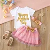 C'est mon 1er premier anniversaire robe nouveau-né bébé fille 1 ans tenues d'anniversaire 12 mois enfant en bas âge fille fête robes de baptême rose Q1223