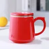 Canecas Copos criativos de estilo japonês para coffea de chá com bolha de filtro Caneca de café Cerâmica Cerâmica Térmica Presente