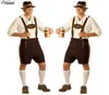 Oktoberfest kostium Lederhosen Bawarian Październik Niemiecki festiwal piwo halloween dla mężczyzn kostium piwo plus size m l xl 2xl298K6853587