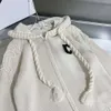 Autumn womens sweater fashion c embroidery hooded knit Sweater women designer knitwear loose cardigan coat long sleeve top