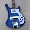 4 Strings Bass Bass Guitar de baixo azul escuro com hardware cromo encadernação de corpo oferece logotipo/cor personalizando