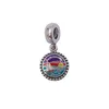 Birthstone Charms 구슬과 매력 펜던트, 은색 매력 지명 팔찌 팔찌 생일 선물 팩 펜던트 목걸이 팔찌 구슬 펜던트