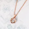 Choker Round Flower CZ Stone Necklace for Women Girls Anniversary Fashion Charms Halsband smycken grossist DWN249