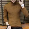 Męskie swetry 7 Kolor Winter Pullover Turtleeck SWEATH MEN MACZNIE Casual Slim Fit Knitting Pull Homme Koreańska ciepłe męskie męże