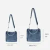 Borse da sera Borsa da jeans in denim Borsa da ragazza cool 2023 Borsa da strada con tendenza alla moda Borsa a tracolla dritta in denim da donna Y2K