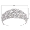 Fermagli per capelli Diademi e corona HADIYANA Forma di pentagramma Accessori floreali Gioielli da sposa Zircone BC3950 Princesa