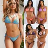 Mulheres Swimwear Mulheres 2023 Design Bikini Set Dot Print Designer Banheiras Fiess YS222