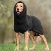 Vêtements pour chiens Vêtements pour animaux de compagnie Serviette de séchage Super absorbant Robe douce rapide Polyester Manteau de nuit chaud en plein air Marche 231118