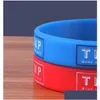 Party Favor Make America Great Again Bracelets United States Of American Trump Election Bracelets Réutilisable Avec Bleu Rouge Couleurs 1 2 Dh2G5