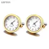 Cuff Links Battery Digital Watch Cufflinks For Men Lepton Real Clock Cufflinks Watch Cuff links for Mens Jewelry Relojes gemelos 230419