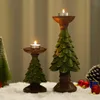 Kerzenhalter Vilead Harz Kerzenhalter Weihnachtsbaum Kerzenständer Figuren Wohnzimmer Tischdekoration Zubehör Jahr Weihnachtsdekoration 231117
