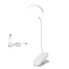 Lampes de table Lampe de bureau LED Clip sur USB Rechargeable Luminosité ajustable Commande tactile 3 modes d'éclairage