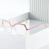 Sunglasses Frames 2023 Color Patchwork Large Glasses Frame Eyeglasses Optical For Women Ladies Fashion Decoration Oculos Grau 6015