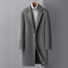 Herr ull blandningar ankomst lång stil vinterjacka mode högkvalitativ ullrock herr ull trench kappa män klänning jacka storlek m-4xl 231118