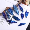 Decorative Objects Figurines Natural Black Tourmaline Electroplated Quartz Coated Crystal Mineral Specimen Room Decor Peacock Feather Healing Rocks 230418