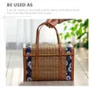 Dinnerware Sets Fruit Basket Woven Baskets Picnic Hamper Tote Shopping Bag Handbag Bamboo Handwoven Storage Box Child