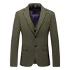 Abiti da uomo ArmyGreen Suit Uomo 3 pezzi Set Blazer da uomo d'affari Boutique di grandi dimensioni Slim High-end Formal Fit Party Wedding